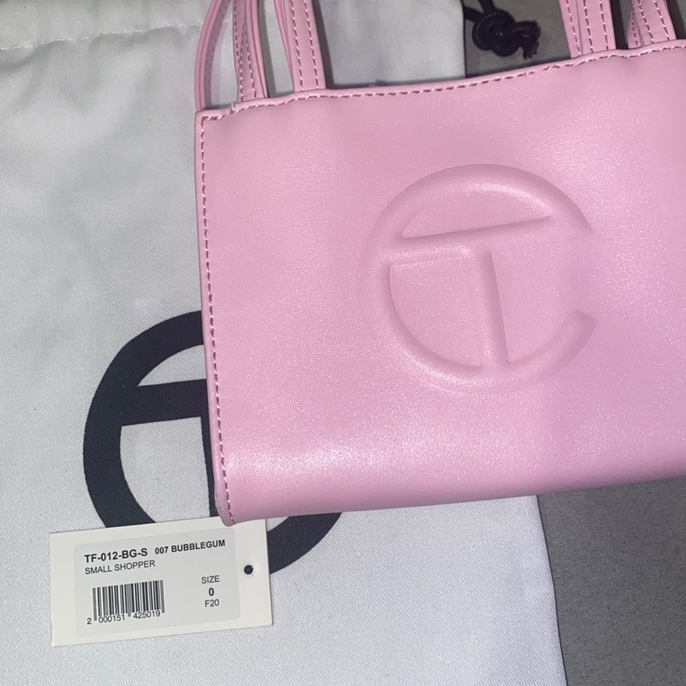 Small bubblegum pink Telfar bag